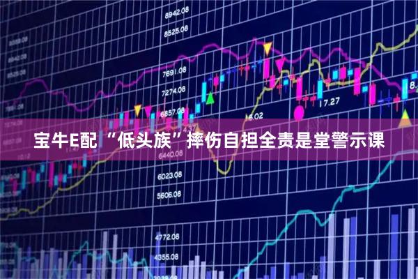 宝牛E配 “低头族”摔伤自担全责是堂警示课